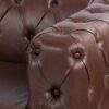 84.06" Width Traditional Square Arm Removable Cushion 3 Seater Sofa - Dark Brown - Image 17