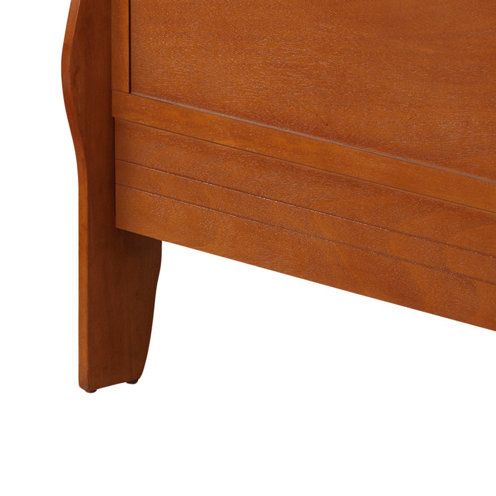 Queen Bed Panel Sleigh - Oak - Image 6