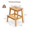 2 Step Stool, Indoor / Outdoor Use - Acacia Wood - Image 3