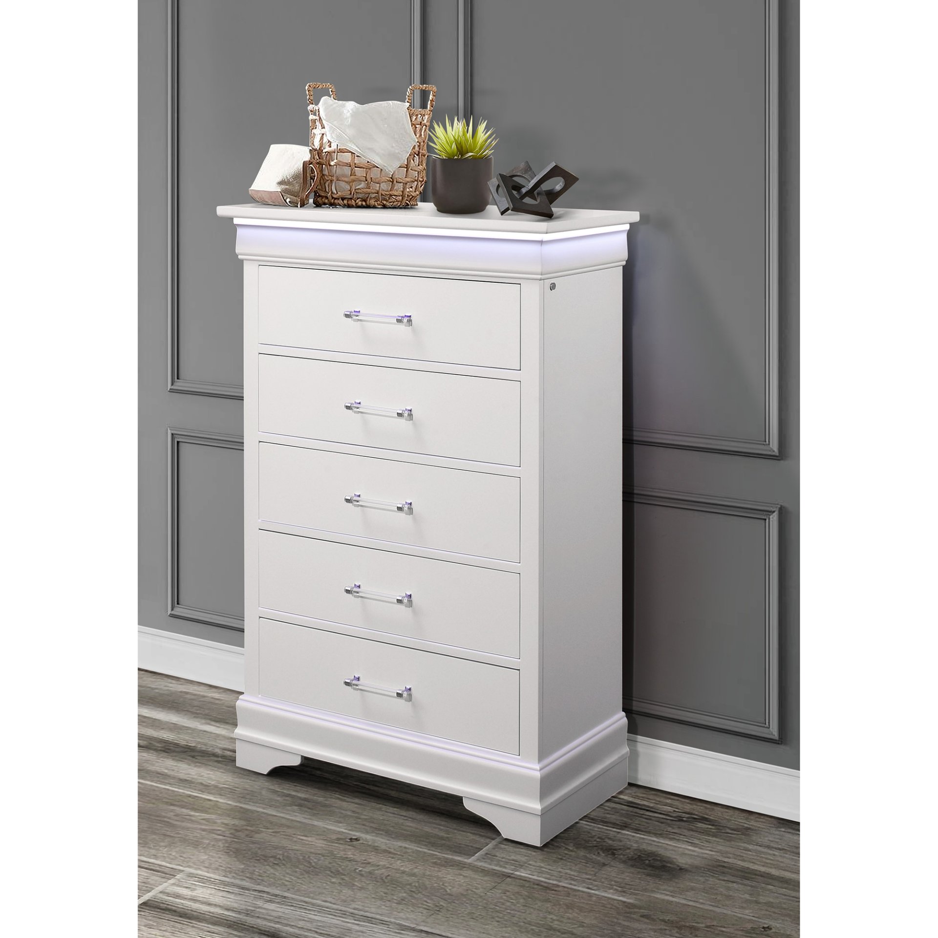 Charlston - Chest With LED - White - Image 6