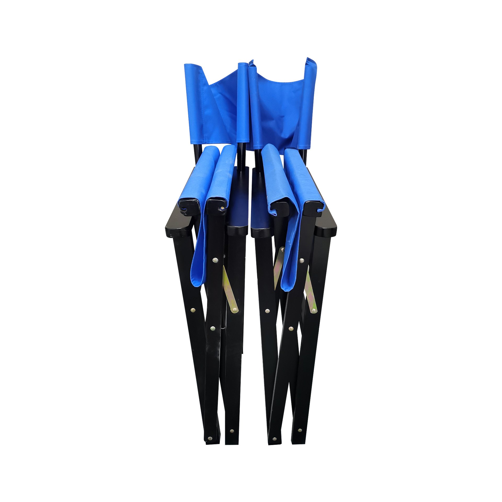 Folding Chair Wooden Director Chair Canvas Folding Chair Folding Chair (Set of 2) - Blue - Image 7