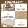 Farmhouse 5 Piece Dining Set With Extendable Round Table And Upholstered Chairs - Natural Wood Wash - Image 7