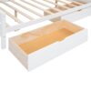 Full Size Daybed With Glass Door Storage Cabinets, Built In LED Lighting And Shelves - White - Image 14