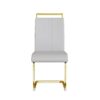 Modern Glass Dining Table Set For 4 With Golden Plating Legs And Chairs - Transparent - Image 9
