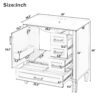 30" Bathroom Vanity Set With Soft Close Doors And Handles - Black - Image 3