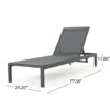 Outdoor Chaise Lounge Chair (Set of 2), Aluminum Adjustable Outside Chair For Pool Patio Beach Yard, All Weather Use UV Resistant 400Lbs Weight Capacity - Gray - Image 3