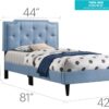 Twin Bed Stylish Vibrant - Blue - Image 3