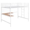 Full Loft Bed With Desk And Grid - White - Image 18