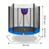 Yc 8Ft Trampoline Outer Net With Soft Basketball Board, Ball And Inflator - Blue - Image 7