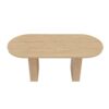 Oval Dining Table For 6 People With Wood Strip Base - Burly Wood - Image 13