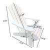 Outdoor Or Indoor Children Adirondack Chair - White - Image 3