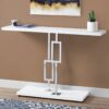 Accent Console Table For Entryway, Contemporary & Modern - Glossy White - Image 2