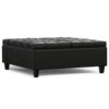 Harrison - Large Square Coffee Table Storage Ottoman - Black - Image 6