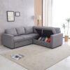 Sectional Sofa Bed - Gray - Image 8