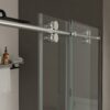 Frameless Shower Door, Sliding Shower Door, With Premium Thick Tempered Glass Shower Enclosure, Double Side Easy Clean Coat, Finished With Buffer - Chrome - Image 17