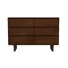 Dubrovnik - Mid-Century Modern Dresser With 6 Drawers - Brown - Image 2
