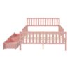 Full Size Platform Bed With Guardrails On Both Sides And 2 Storage Drawers - Pink - Image 6