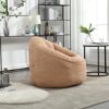 Bedding Bean Bag Sofa Chair High Pressure Foam Bean Bag Chair Adult Material With Padded Foam Padding Compressed Bean Bag With Footrest - Tan - Image 8