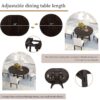 Gia - Round Extendable Dining Table With 16" Leaf Wood - Espresso - Image 5
