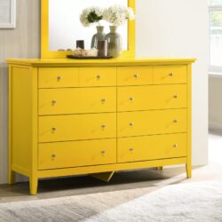 Cheerful Storage Dresser For Modern Spaces - Yellow