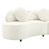 Modern Living Room Sofa, Lamb Velvet Upholstered Couch Furniture For Home Or Office - Beige - Image 14