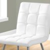 Dining Chair, Side, Upholstered For Dining Room, Comfortable Seating (Set of 2) - White - Image 2