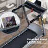 Folding Electric 3.5Hp Treadmill Medium Running Machine Motorised Gym 330Lb, Portable Compact Treadmill Foldable For Home Gym Fitness Workout Jogging Walking, Electric Motorized Power 14Km / H - Gray - Image 3