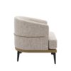Modern Two-Tone Barrel Chair, Upholstered Round Armchair For Living Room Bedroom Reading Room - Mustard Green - Image 17