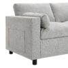Modular Sectional With Storage Pockets, 5 Seat U Shaped Couch Set With Pillows, Free Combination Modern Cloud Sofa With 2 Movable Ottoman - Medium Gray - Image 10