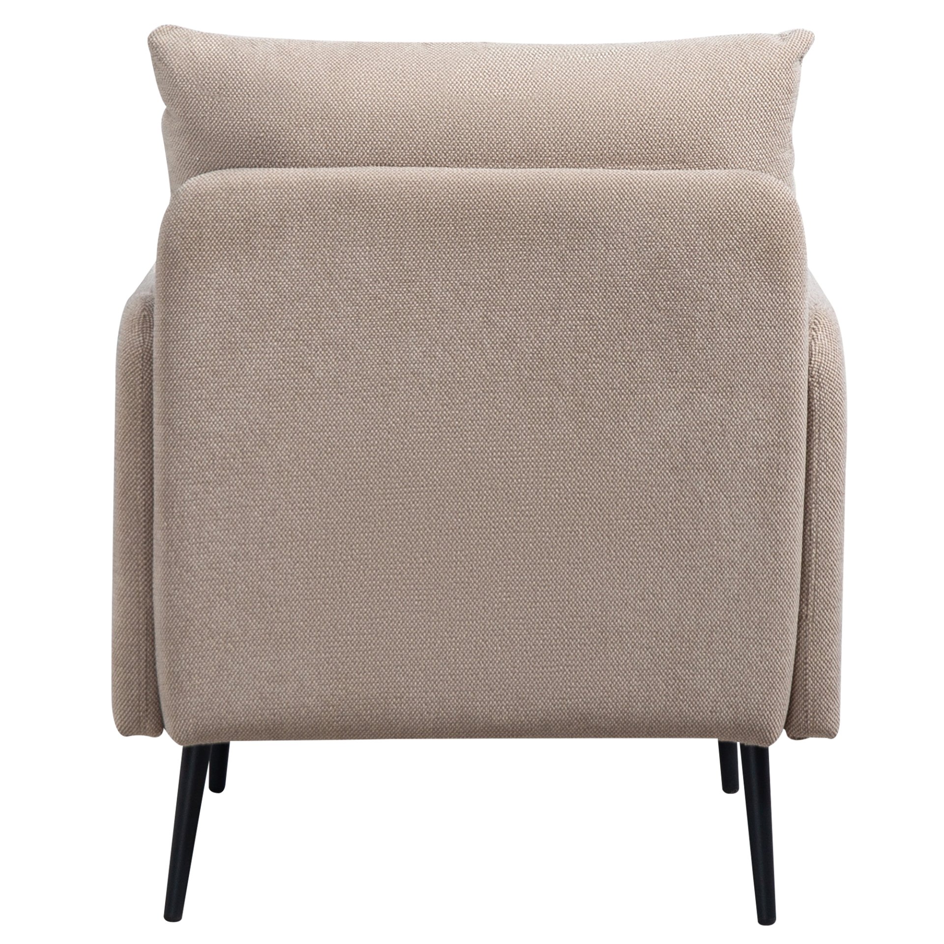 Modern Accent Chair With Metal Legs, Comfy Club Fabric Armchair For Living Room, Bedroom - Coffee - Image 8