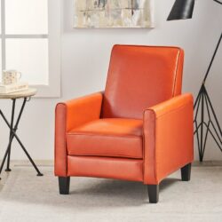 Recliner Push Back Chair For Elegant Home - Orange