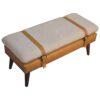 Boucle Leather Bench - Tan - Image 5