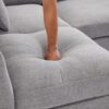Sectional Sofa Modular Sofa U - Shaped Sofa Couch Sofa Bed L - Shaped Sofa With A Movable Ottoman And Two USB Ports For Living Room - Light Gray - Image 24