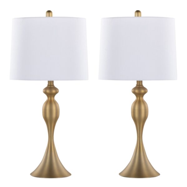 Ashland - Contemporary Table Lamp (Set of 2) - Gold / White