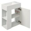 Floating Bathroom Vanity With Resin Basin, Left Side Storage - White - Image 13