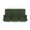 Ergonomic 3 Seater Sofa With Movable Ottomans And Lumbar Pillow Chenille With Wooden Base - Green - Image 24