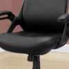 Office Chair, Adjustable Height, Swivel, Ergonomic Armrests, Contemporary / Modern - Black - Image 9