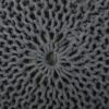 Bordeaux - Knitted Cotton Round Pouf Ottoman - Gray - Image 4