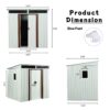 Outdoor Metal Storage Shed With Window - White - Image 10