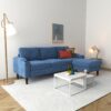 Convertible Combination Sofa, Sofa L Shaped, Sofa With Storage Cabinet Footstool, Living Room Sofa, Living Room 3 Seater Combination Sofa - Navy Blue - Image 4