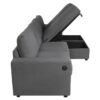 Modern Convertible Sectional Sofa With Storage Chaise Lounges And USB Ports - Dark Gray - Image 19