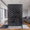 Outdoor / Indoor Privacy Screen Metal Privacy Screen, Freestanding Decorative Privacy Screen For Deck Balcony Patio - Black - Image 15