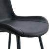 Modern Dining Chair Set With Curved Cushion And Metal Legs For Comfort (Set of 4) - Black - Image 14