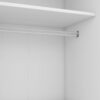 3 Door Shutter Wardrobe & Shelves - White - Image 3