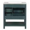 Transitional Style Bathroom Vanity Cabinet Combo With Ceramic Sink - Green - Image 20