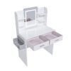 Elegant LED Mirror Vanity Dressing Table With Adjustable Lights, Drawers & Storage - White - Image 14