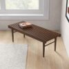 Mia - Mid-Century Modern Bench - Dark Brown - Image 17