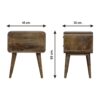 Curved Classic ed Nightstand - Gray Wash - Image 4