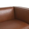 Contemporary 3 Seater Sofa With Tuxedo Design - Light Brown - Image 13