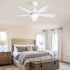 42" Ceiling Fan With Light And Remote Cotnrol 6 Speeds DC Reversible Motor - White - Image 6